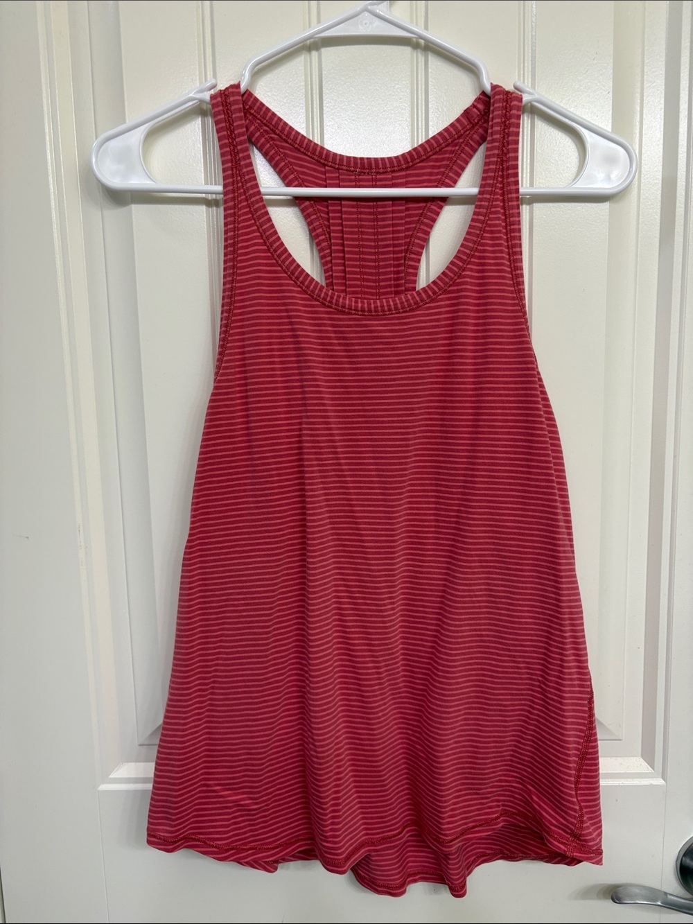 lululemon athletica Red Striped Racerback Tank